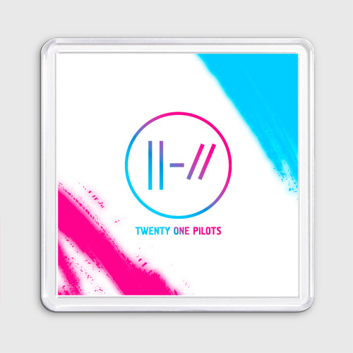 Магнит 55*55 Twenty One Pilots neon gradient style