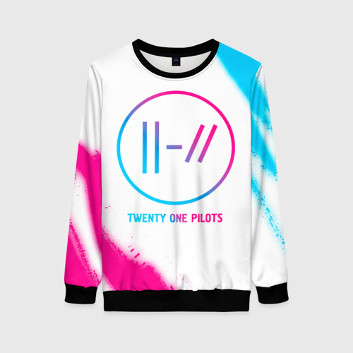 Женский свитшот 3D Twenty One Pilots neon gradient style, цвет 3D печать