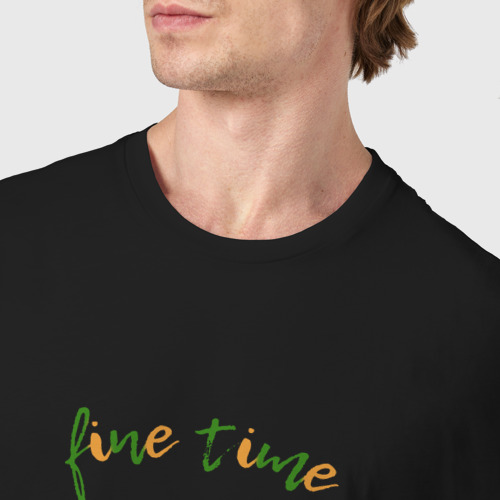 Мужская футболка хлопок Уточка: веселое время, цвет черный - фото 6