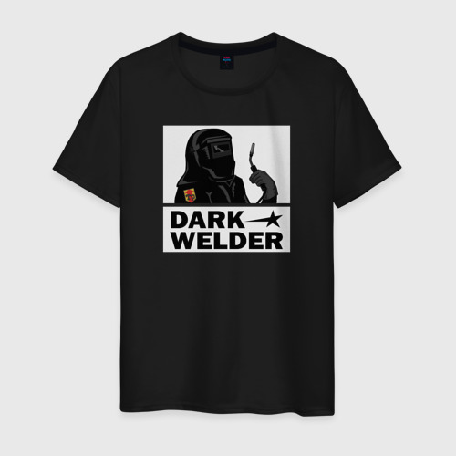 Мужская футболка хлопок Dark Welder призвание сварщика, цвет черный