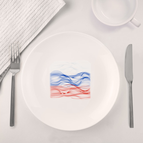 Набор: тарелка + кружка Триколор флаг - фото 4
