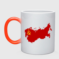 Кружка хамелеон Страна СССР флаг