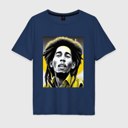 Bob Marley Digital Art – Мужская футболка хлопок Oversize с принтом купить со скидкой в -16%