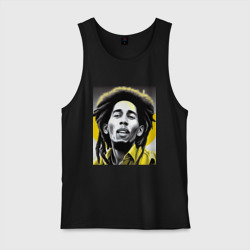 Мужская майка хлопок Bob Marley Digital Art