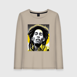 Женский лонгслив хлопок Bob Marley Digital Art