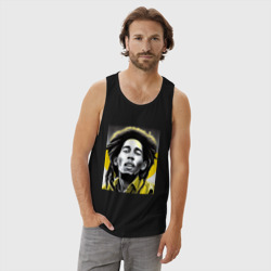 Мужская майка хлопок Bob Marley Digital Art - фото 2