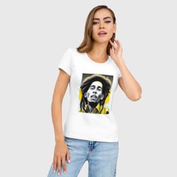 Женская футболка хлопок Slim Bob Marley Digital Art - фото 2