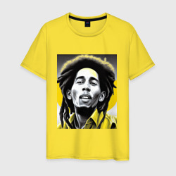 Мужская футболка хлопок Bob Marley Digital Art