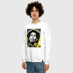 Мужской свитшот хлопок Bob Marley Digital Art - фото 2