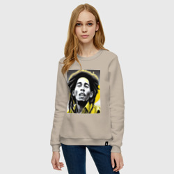 Женский свитшот хлопок Bob Marley Digital Art - фото 2