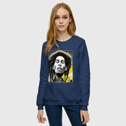 Женский свитшот хлопок Bob Marley Digital Art - фото 2