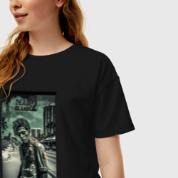 Женская футболка хлопок Oversize Zombie dead island - фото 2