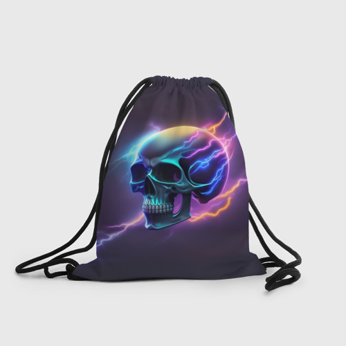Рюкзак-мешок 3D Череп с молниями