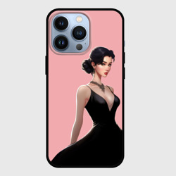 Чехол для iPhone 13 Pro Girl in black dress - Pink