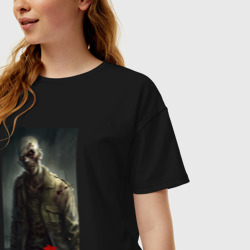 Женская футболка хлопок Oversize Зомби мертый остров - фото 2