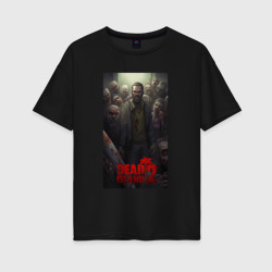 Женская футболка хлопок Oversize Zombie dead island 2