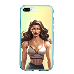 Чехол для iPhone 7Plus/8 Plus матовый Fitness girl sport
