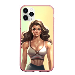 Чехол для iPhone 11 Pro Max матовый Fitness girl sport