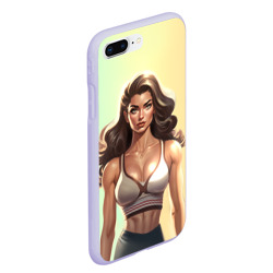 Чехол для iPhone 7Plus/8 Plus матовый Fitness girl sport - фото 2