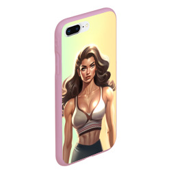 Чехол для iPhone 7Plus/8 Plus матовый Fitness girl sport - фото 2