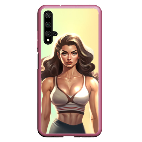 Чехол для Honor 20 Fitness girl sport, цвет малиновый