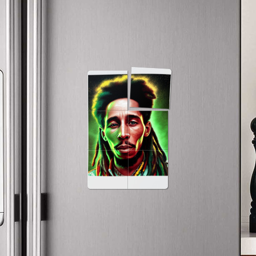 Магнитный плакат 2Х3 Многоцветный Боб Марли Граффити Арт - фото 4