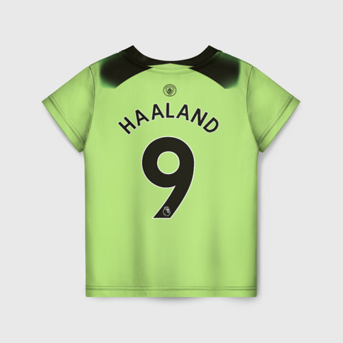 Детская футболка 3D Эрлинг Холанд Манчестер Сити форма 22-23 третья, цвет 3D печать - фото 2