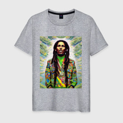 Боб Марли излучает свет – Мужская футболка хлопок с принтом купить со скидкой в -20%