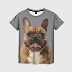 Женская футболка 3D French bulldog