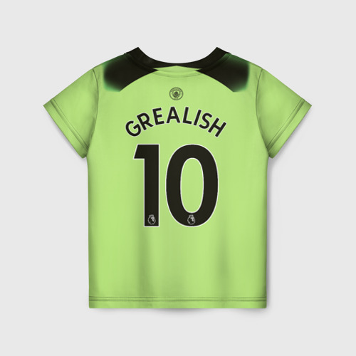 Детская футболка 3D Джек Грилиш Манчестер Сити форма 22-23 третья, цвет 3D печать - фото 2
