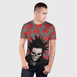 Мужская футболка 3D Slim Дохлый панк - фото 2