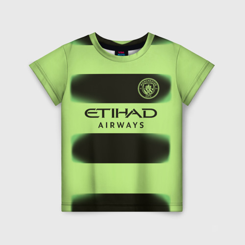 Детская футболка 3D Манчестер Сити форма 22-23 третья, цвет 3D печать