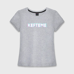 Женская футболка хлопок Slim Kefteme glitch