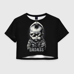 Женская футболка Crop-top 3D Badass