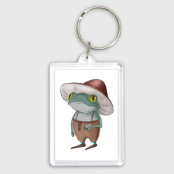 Брелок прямоугольный 35*50 Лягушка в шляпке