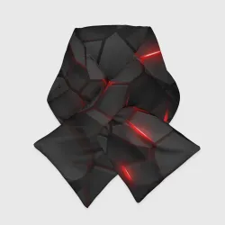 Шарф-пуховик 3D Плиты с красной подсветкой