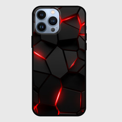 Чехол для iPhone 13 Pro Max Плиты с красной подсветкой