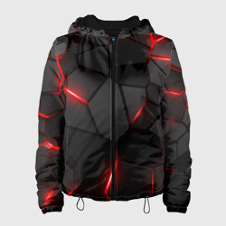 Женская куртка 3D Плиты с красной подсветкой