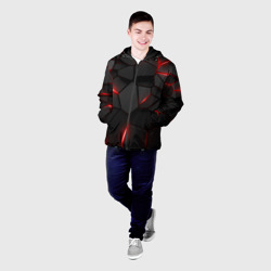 Мужская куртка 3D Плиты с красной подсветкой - фото 2