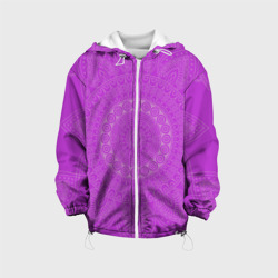 Детская куртка 3D Фиолетовая с узорами