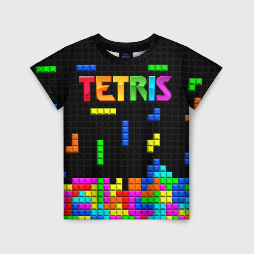 Детская футболка 3D Фильм Тетрис с логотипом, цвет 3D печать
