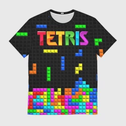 Мужская футболка 3D Фильм Тетрис с логотипом