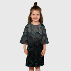 Детское платье 3D Плиты с синей неоновой подсветкой - фото 2