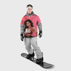 Накидка на куртку 3D Спортивная девушка с прессом - фото 2
