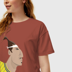 Женская футболка хлопок Oversize Златан - фото 2