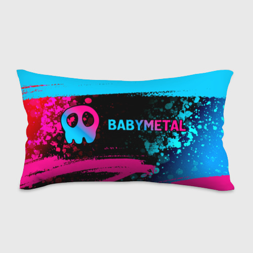 Подушка 3D антистресс Babymetal - neon gradient: надпись и символ