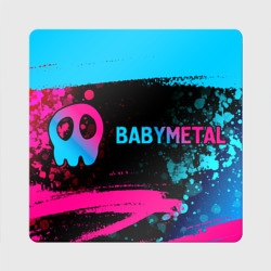 Магнит виниловый Квадрат Babymetal - neon gradient: надпись и символ