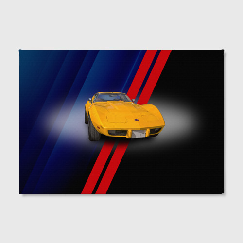 Холст прямоугольный Классический спорткар Chevrolet Corvette Stingray 1978 года, цвет 3D печать - фото 2