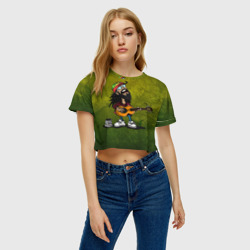 Женская футболка Crop-top 3D Растаман - фото 2