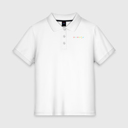 Женское поло хлопок Минималистичный дизайн с названием игры Тетрис